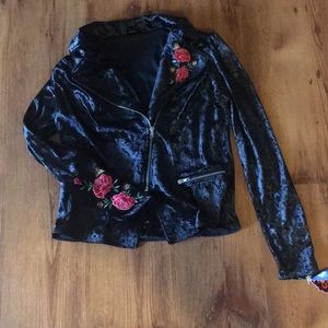 Black velvet jacket